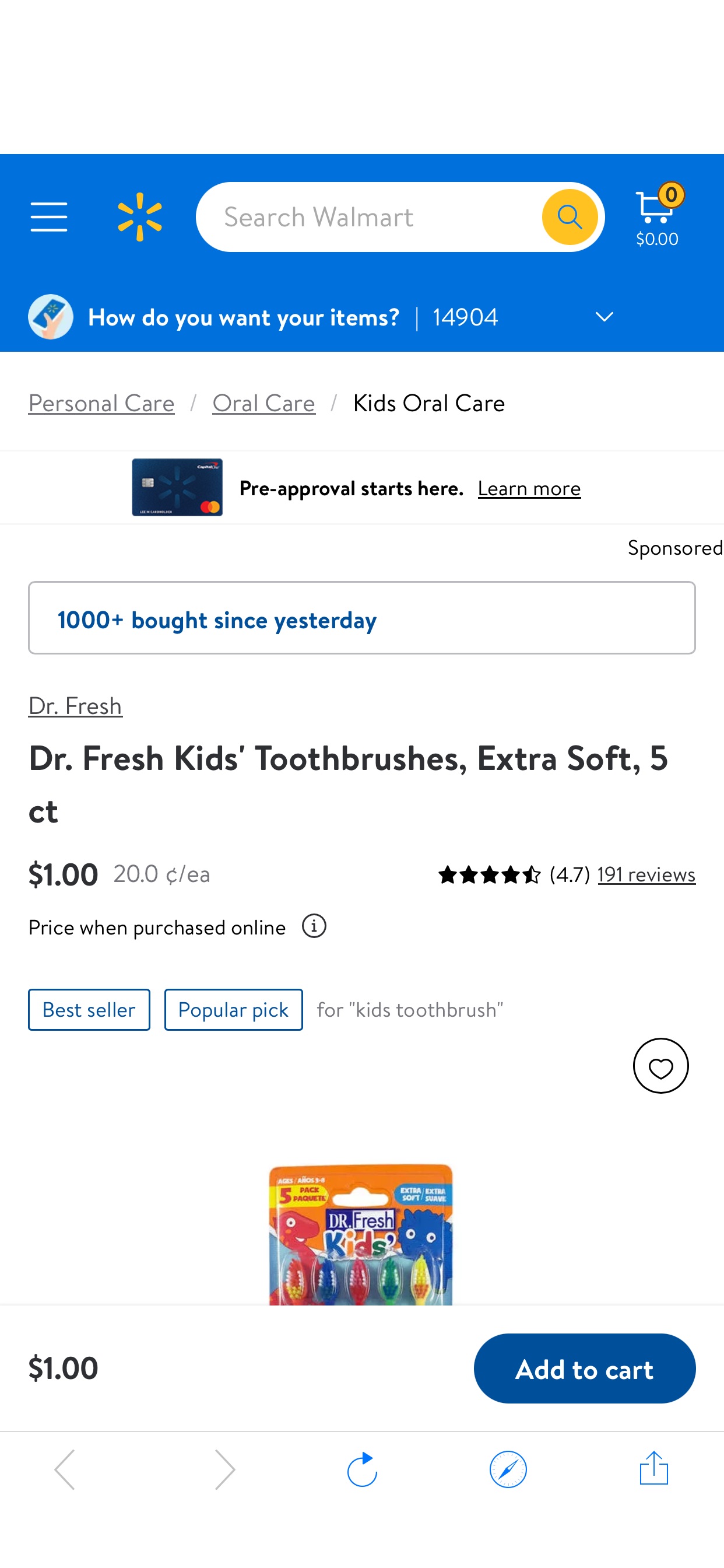 Dr. Fresh Kids' Toothbrushes, Extra Soft, 5 ct - Walmart.com