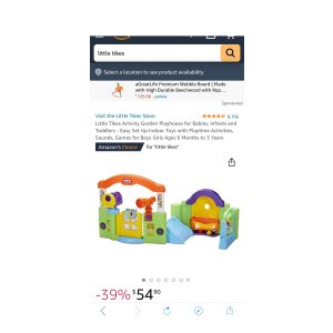 $54.90 Amazon.com: Little Tikes Activity Garden Playhouse for Babies, Infants and Toddlers - Easy Set Up Indoor Toys with Playtime Activities, little times 活动花园玩耍小屋