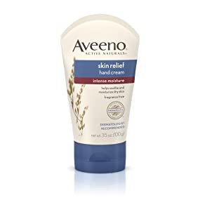 Amazon.com : Aveeno 护手霜Skin Relief Intense Moisture Hand Cream with Soothing Oat and Rich Emollients for Dry Skin, 24 Hour Moisture, Fragrance and Steroid Free, 3.5 oz : Body Lotions : Beauty