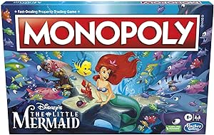 Amazon.com: Monopoly Hasbro Gaming Disney&#39;s The Little Mermaid Edition Board Game, 2-6 Players for Family and Kids Ages 8+, with 6 Themed Tokens (Amazon Exclusive) : Toys &amp; Games