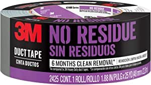3M No Residue Duct Tape, 1.88 inches by 25 yards