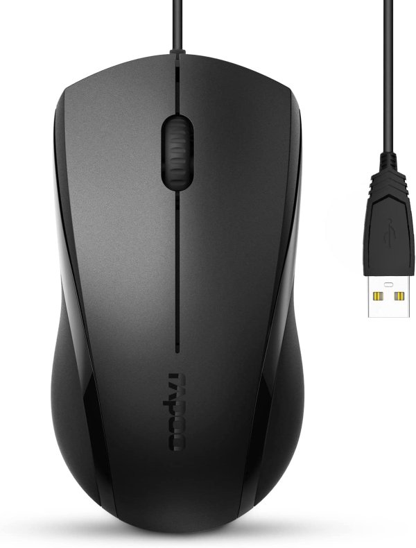 N1600 3-Button Quiet Wired Mouse