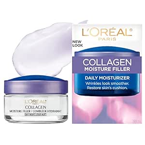 Amazon.com: L’Oréal Paris Collagen Daily Face Moisturizer, Reduce Wrinkles, Face Cream 1.7 oz : Beauty &amp; Personal Care