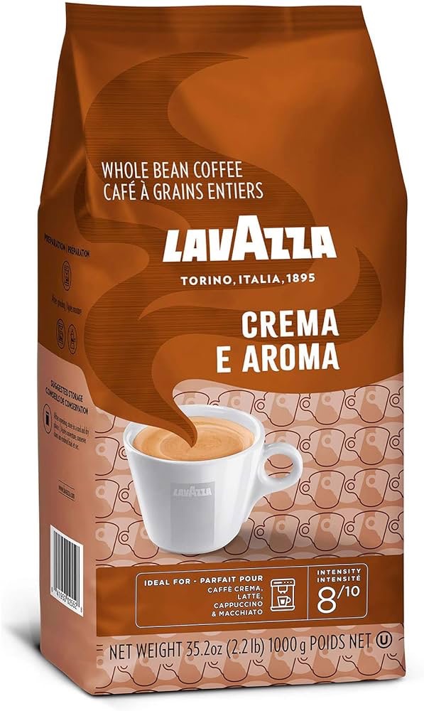 Amazon.com : Lavazza Crema E Aroma Whole Bean Coffee Blend, 2.2-Pound Bag , Balanced medium roast with an intense, earthy flavor and long lasting crema, Non-GMO : Roasted Coffee Beans : Everything Els