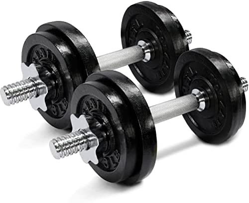 Yes4All Adjustable Dumbbells 60 lbs with Connector Options for strength training