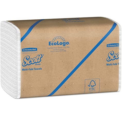 Scott Essential Multifold Paper Towels (01804) with Fast-Drying Absorbency Pockets, White, 16 Packs / Case, 250 Multifold Towels / Pack: Paper Towels: Amazon.com: Industrial & Scientific纸巾