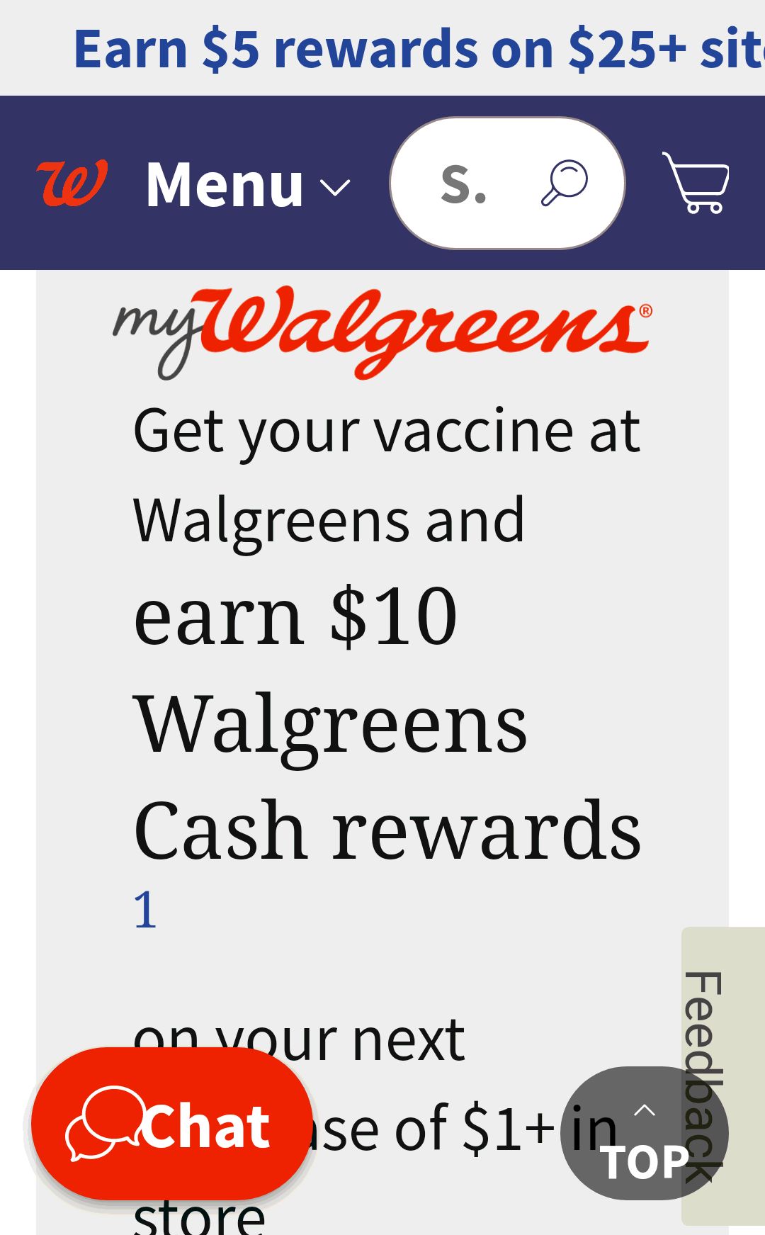 Walgreens打疫苗可賺取$10 Walgreens cash reward.