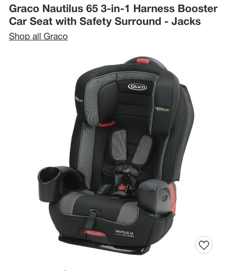 Graco Nautilus 65 3-in-1 Harness Booster Car Seat With Safety Surround - Jacks : Target 儿童车载座椅