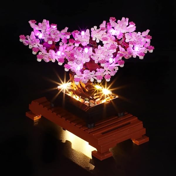 LEGO Icons Bonsai Tree Building Set 10281 - Featuring Cherry Blossom Flowers, DIY Plant Model for Adults, Creative Gift for Home Décor and Office Art, Botanical Collection Design Kit, Building Sets - 