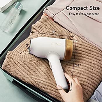 Bear Handheld Travel Steamer for Clothes, Portable Travel Garment Clothes Steamer, 10 Second Fast Heat-up, Auto-Off, Steam Iron Fabric Wrinkle Remover with Brush for Home and Travel小熊手持挂烫机