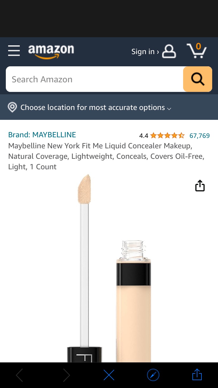 Amazon.com : Maybelline New York Fit Me Liquid Concealer Makeup, Natural Coverage, Lightweight, Conceals, Covers Oil-Free, Light, 1 Count : Concealers Makeup : Beauty & Personal Care