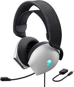Amazon.com: Alienware AW520H Wired Gaming Headset - Dolby Atmos, Unidirectional, AlienFX 16.8 Million RGB Colors, Microphone Mute, Volume On-Headset Controls 