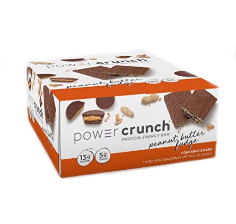 Amazon.com: Power Crunch Protein Energy, Peanut Butter Fudge Butter Fudge, 蛋白棒12入