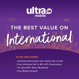 Ultra Mobile Sim Kit Bundle (includes 12 Month Plan - Unlimited)