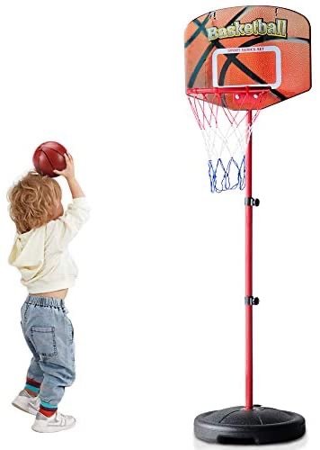 Toddler Mini Indoor Basketball Hoop with Stand Adjustable Height