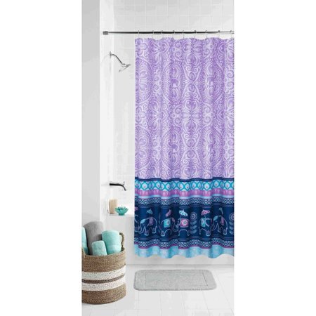Elle Boho Coordinating Fabric Shower Curtain by Mainstays Kids