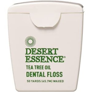 Desert Essence Tea Tree Oil Floss, 50 Count, Pack of 6