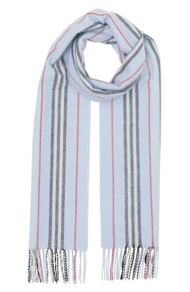 围巾Burberry Small Icon Stripe Cashmere Scarf | Nordstrom
