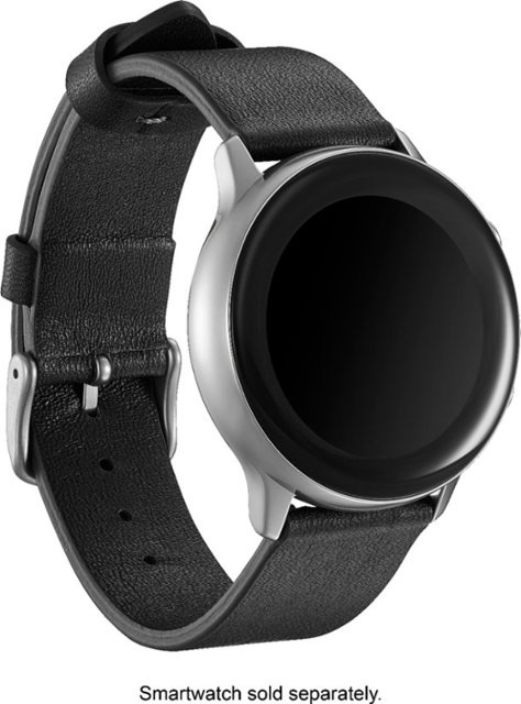 Platinum™ Leather Band for Samsung Galaxy Watch Active, Active2, Watch3, 4, Watch4 Classic, Galaxy Watch5 and Watch5 Pro Black PT-SGWA20BS - Best Buy
