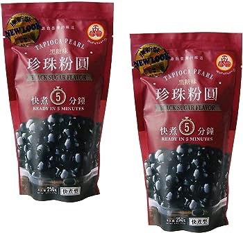 Amazon.com: WuFuYuan - Tapioca Pearl Black 8.8 Oz / 250 G (Pack of 2) : Grocery & Gourmet Food