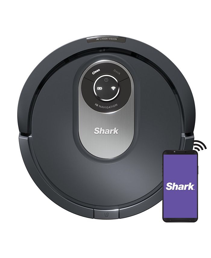 Shark AI 扫地机器人 RV2001, AI Laser Vision, Self-Cleaning Brushroll, Wi-Fi, Works with Alexa
