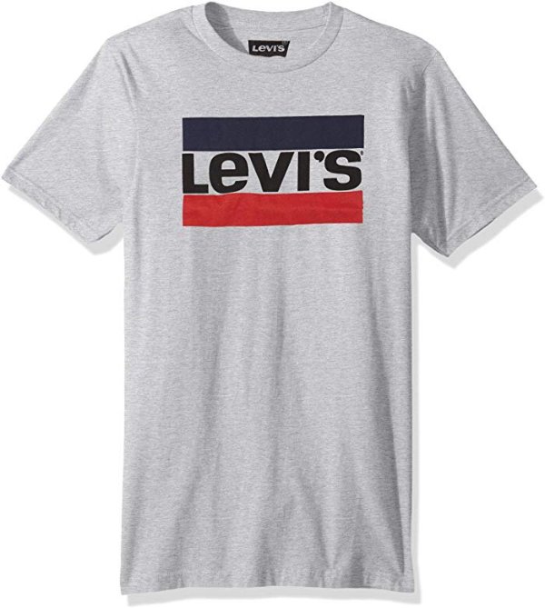 Levi's Logo 灰色圆领T恤