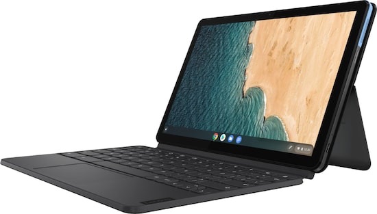 Lenovo Chromebook Duet 10.1"- Tablet 128GB With Keyboard Ice Blue + Iron Gray ZA6F0016US - Best Buy 联想chromebook