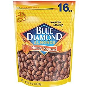 Blue Diamond Almonds Honey Roasted Snack Almonds, Honey Roasted, 1 Pound