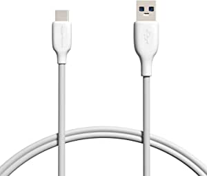 Amazon Basics Fast Charging 3A USB-C3.1 Gen1 to USB-A Cable - 3-Foot, White