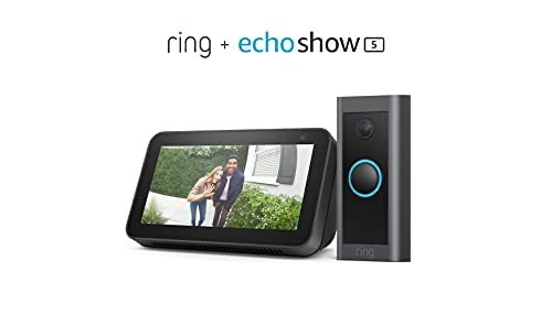 Ring Video Doorbell Wired bundle with Echo Show 5 (2nd Generator