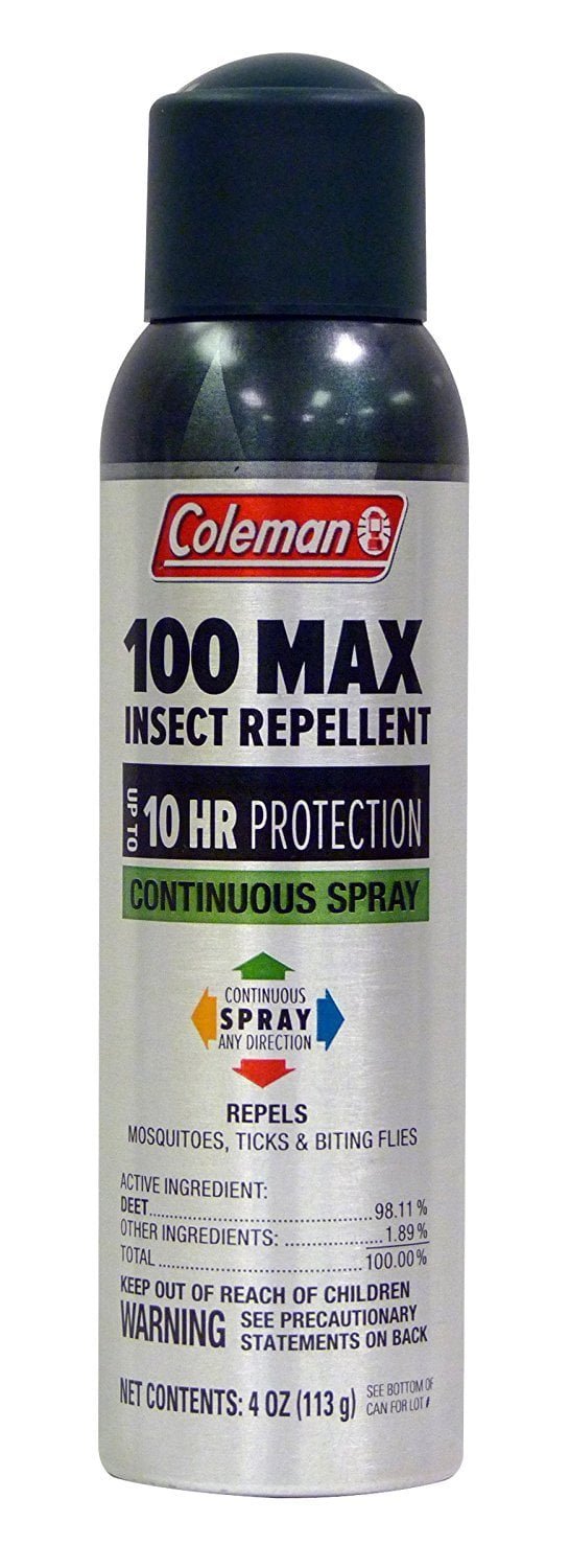 100 Max 100% DEET Continuous Spray Insect Repellent, 4 oz