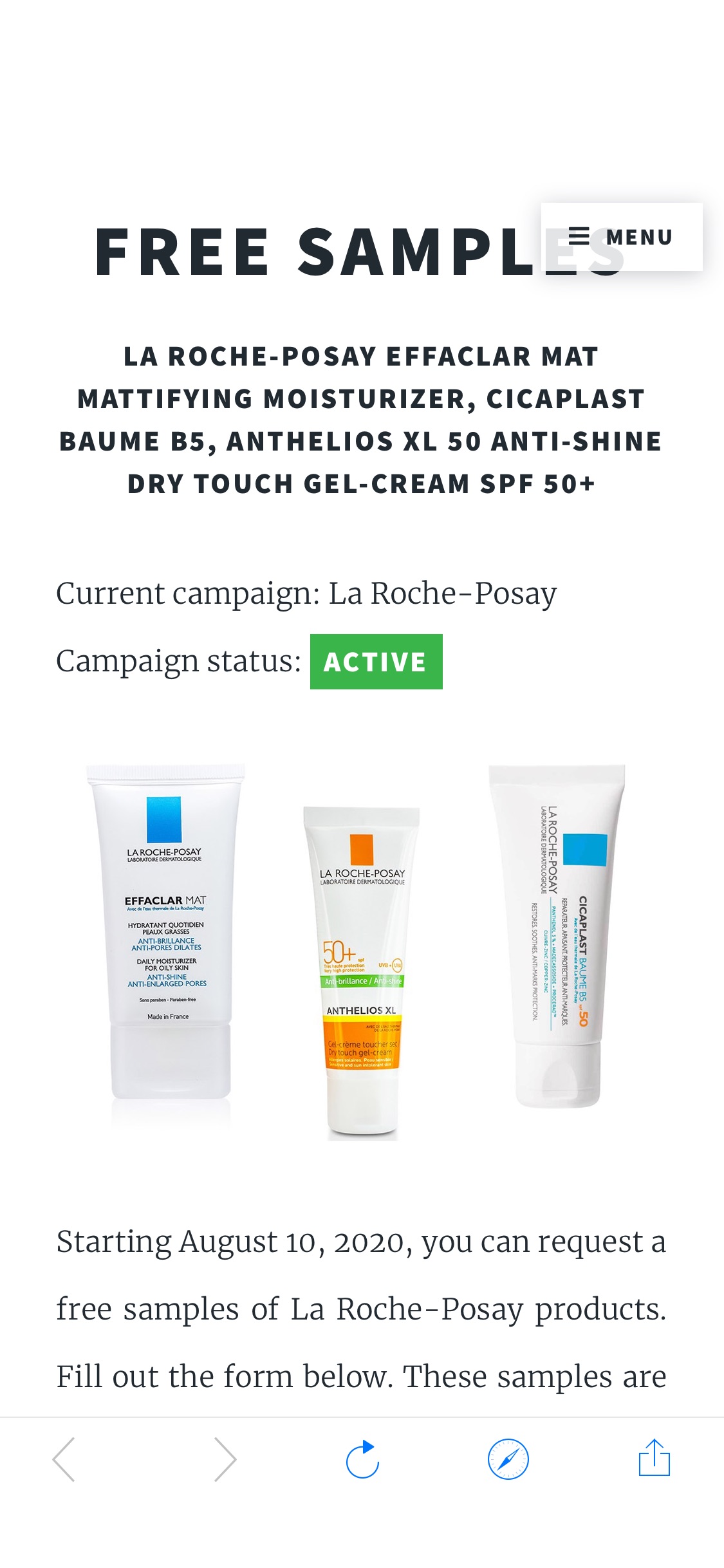 Free samples of La Roche-Posay cosmetics - Global Cosmetics Wholesale免费理肤泉sample