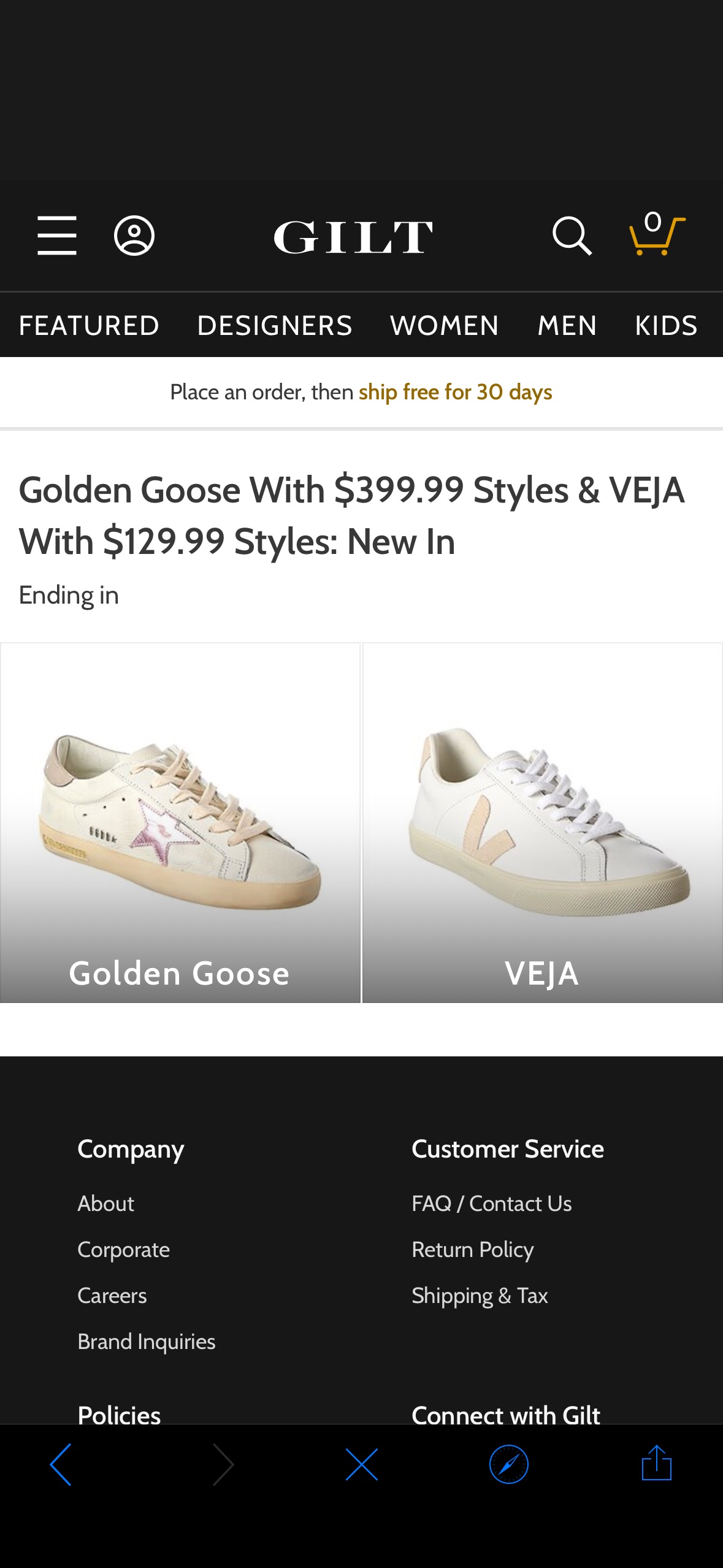 Golden Goose With $399.99 Styles & VEJA With $129.99 Styles: New In / Gilt