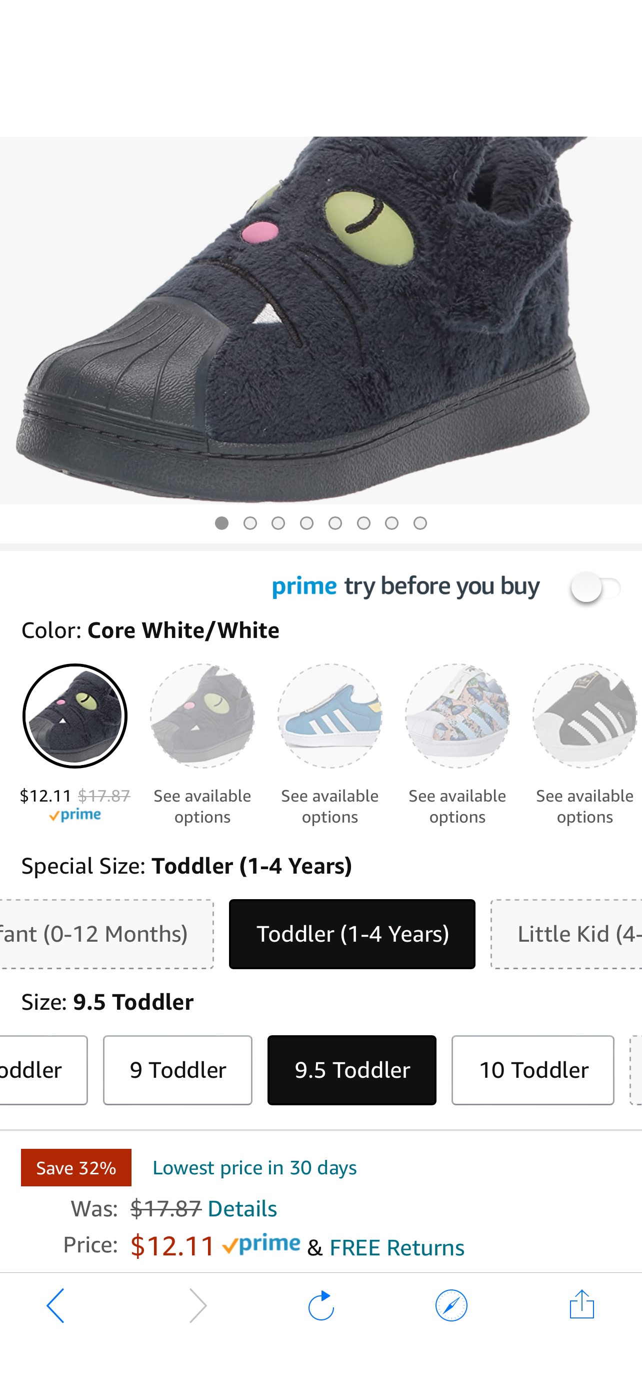 Amazon.com | adidas Originals Kids Superstar 360 Sneaker, Core White/White, 8.5 US Unisex Toddler | Sneakers