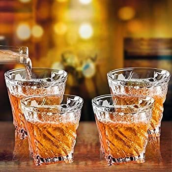 OPAYLY Crystal Whiskey Glasses Set of 4