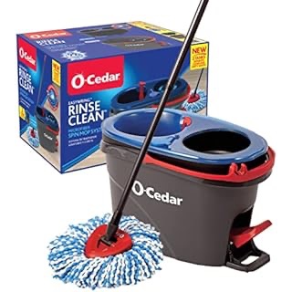 Amazon.com: O-Cedar EasyWring Microfiber Spin Mop, Bucket Floor Cleaning System, Red, Gray : Everything Else