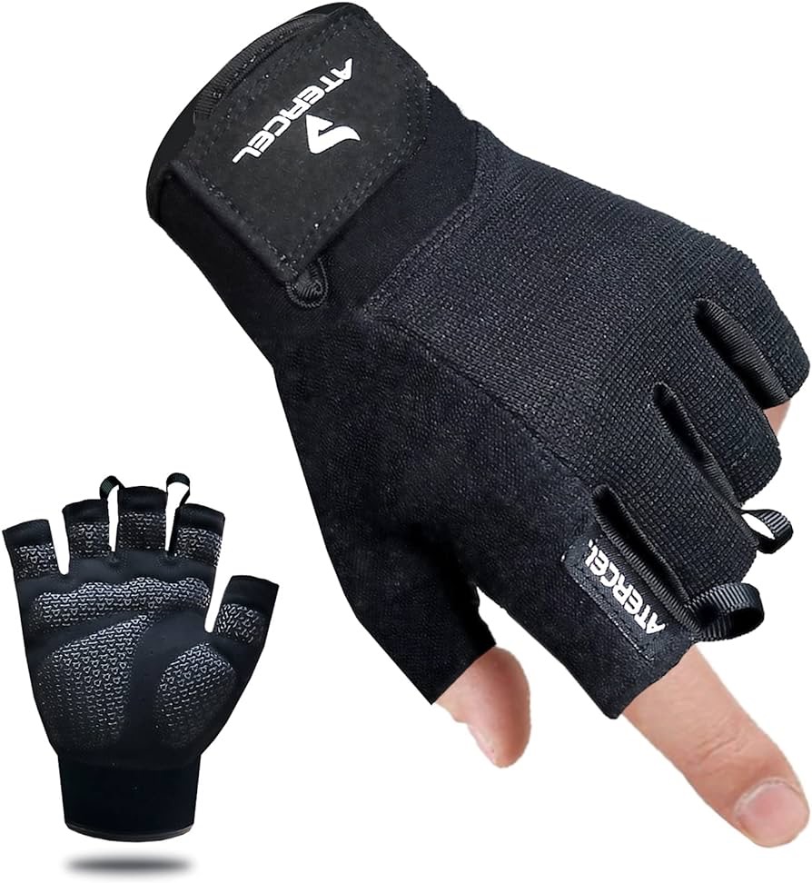 ATERCEL Workout Gloves for Men and Women, Exercise Gloves for Weight Lifting, Cycling, Gym, Training, Breathable and Snug fit (Black, M), Gloves - Amazon Canada