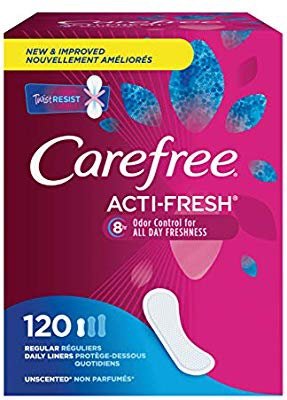 Acti-Fresh Panty Liners, Soft and Flexible Feminine Care Protection, Regular, 120 Count