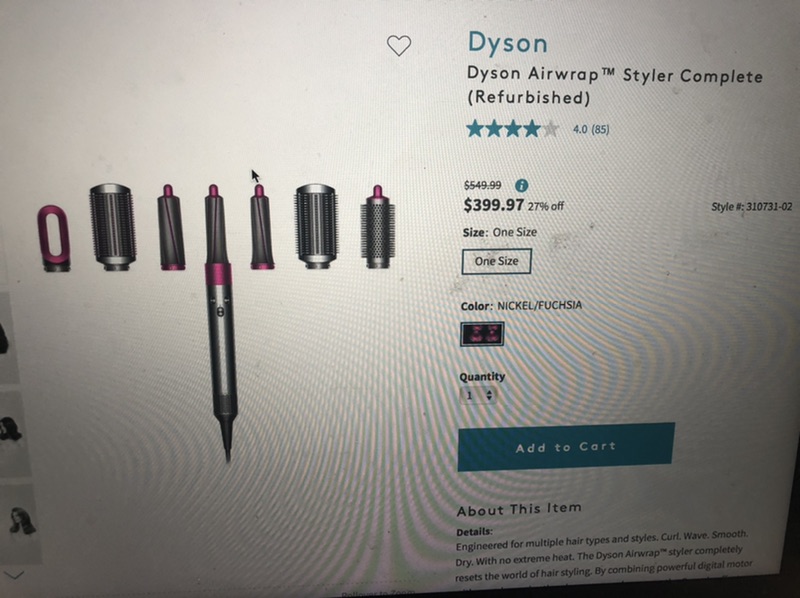 戴森Dyson | Dyson Airwrap™ Styler Complete (Refurbished) | Nordstrom Rack