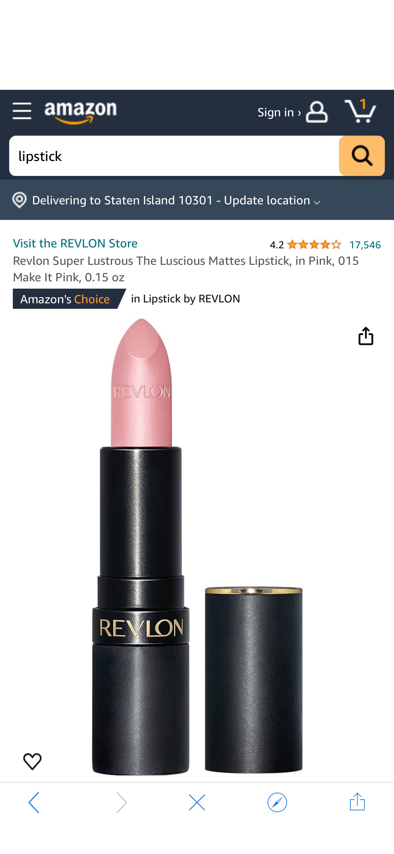 Amazon.com : Revlon Super Lustrous The Luscious Mattes Lipstick, in Pink, 015 Make It Pink, 0.15 oz : Beauty & Personal Care