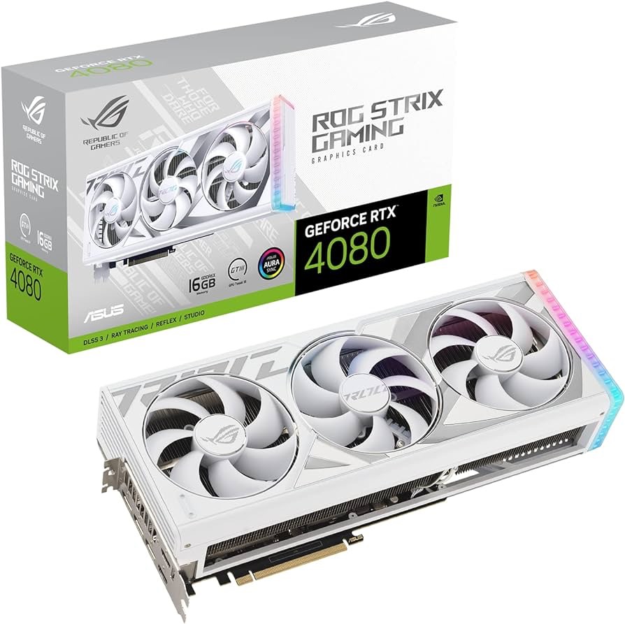 Amazon.com: ASUS ROG Strix GeForce RTX ™ 4080 White Edition Gaming Graphics Card (PCIe 4.0, 16GB GDDR6X, HDMI 2.1a, DisplayPort 1.4a) : Electronics