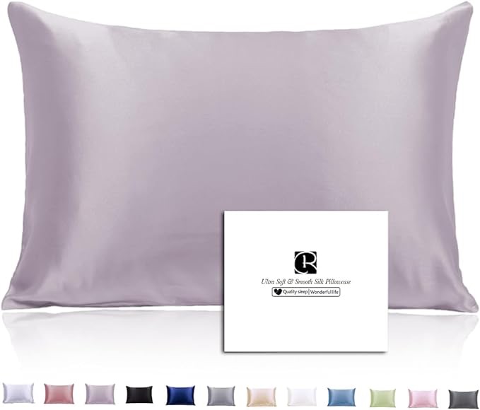 Ravmix 100% Mulberry Silk Pillowcase for Hair and Skin with Hidden Zipper, Both Sides 21Momme Silk, Queen Size 20×30inches, 1PCS, Lilac : Amazon.ca: Home