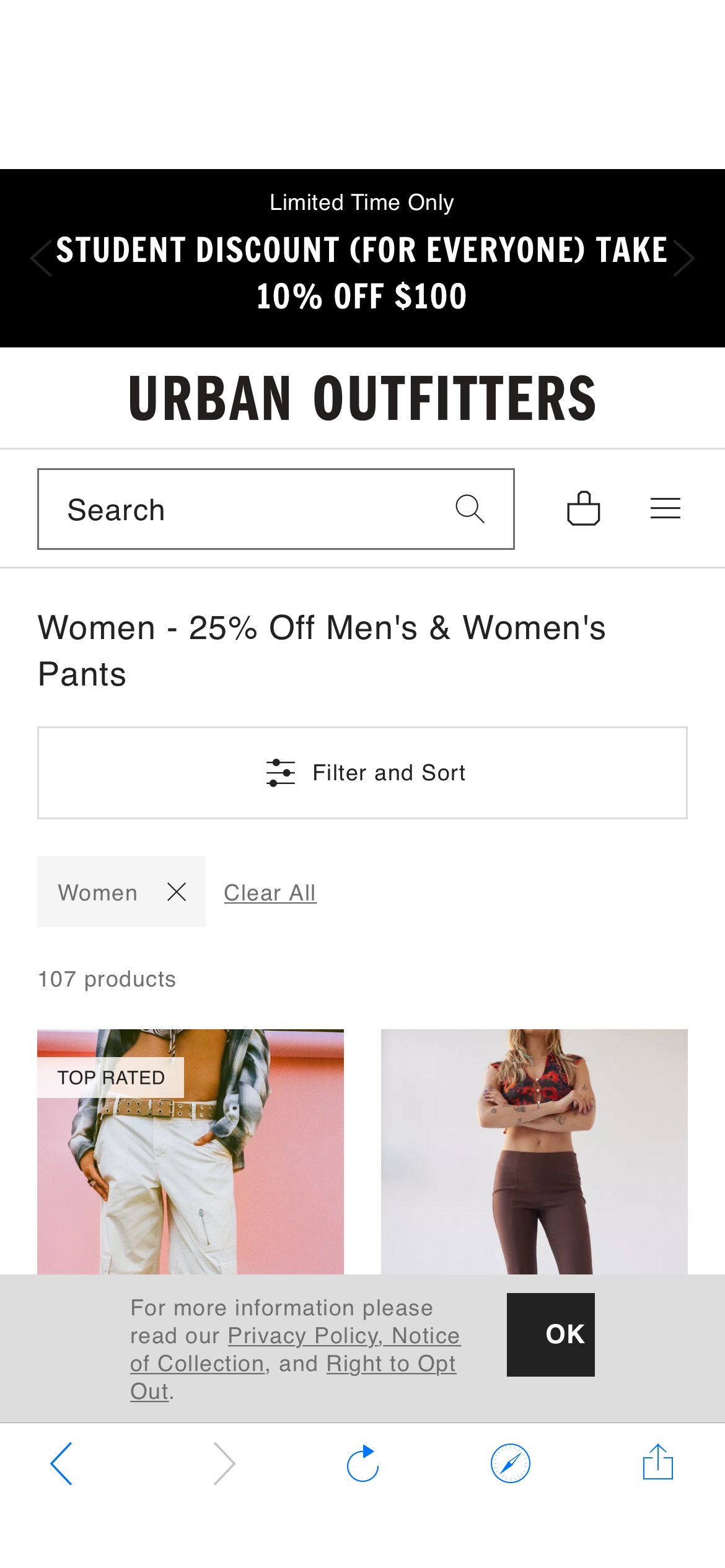 Women - 25% Off Men's & Women's Pants | Urban Outfitters Sale | Urban Outfitters