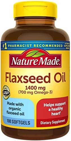 Extra Strength Flaxseed Oil 1400 mg 100 Softgels