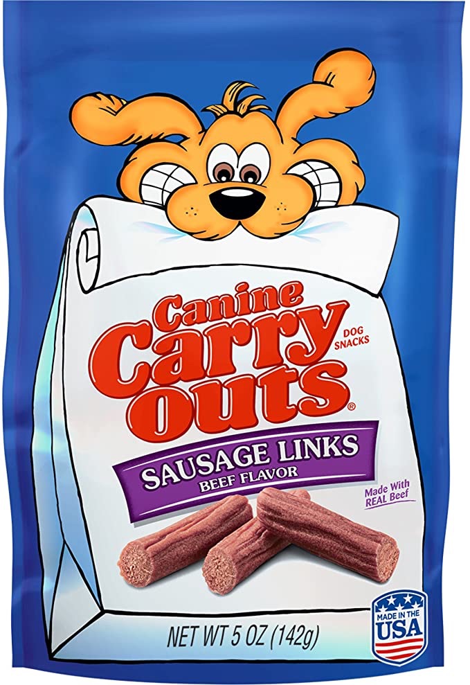 Amazon.com : Canine Carry Outs Sausage Links Beef Flavor Dog Snacks, 5 Oz : Pet Canine Carry Outs 狗狗零食，