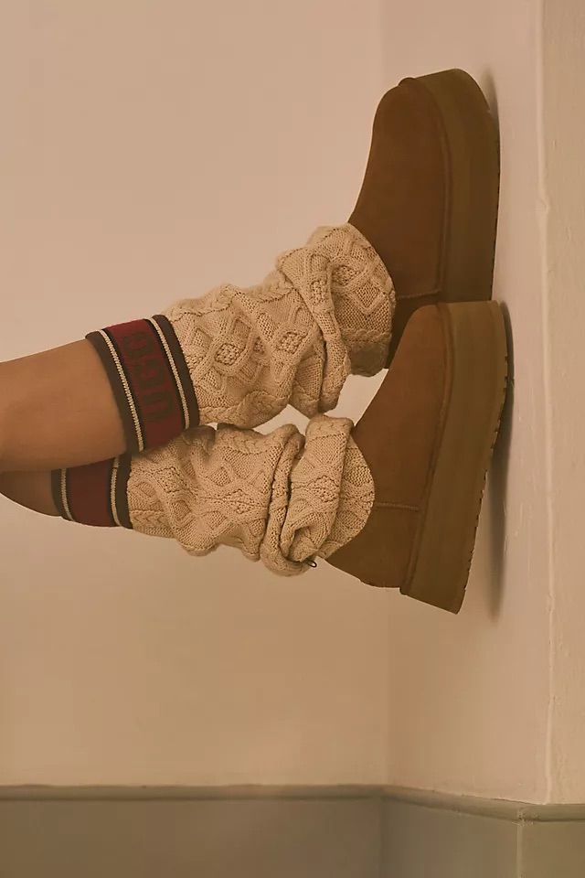 UGG Classic Sweater Letter Boots | Anthropologie