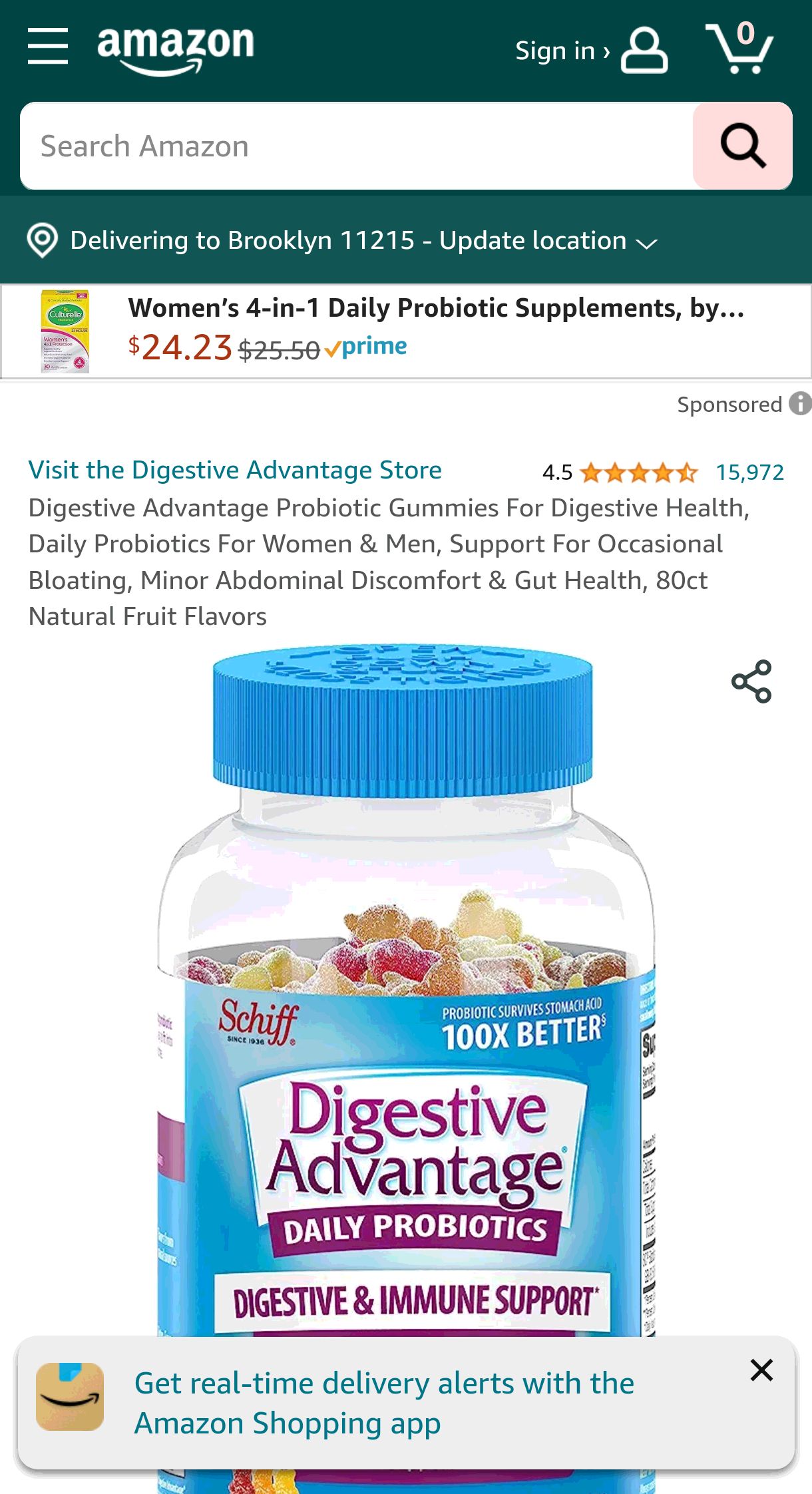 Digestive Advantage Probiotic Gummies For Digestive Health, Daily Probiotics For Women & Men, Support For Occasional Bloating, Minor Abdominal Discomfort & Gut Health, 80ct Natural Fruit Flavors : Hea