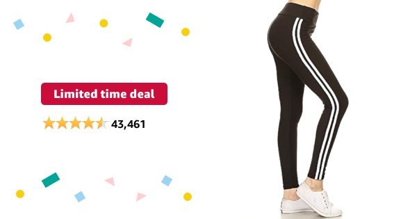 Limited-time deal: Leggings Depot High Waisted Leggings for Women Buttery Smooth & Soft Women's Leggings Solid Yoga - Reg, Plus, 1X3X, 3X5X