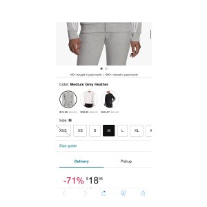 $18.95 adidas Women s Sportswear Future Icon 3-Stripes Hooded Tracktop, Medium Grey Heather at Amazon Women’s Clothing store