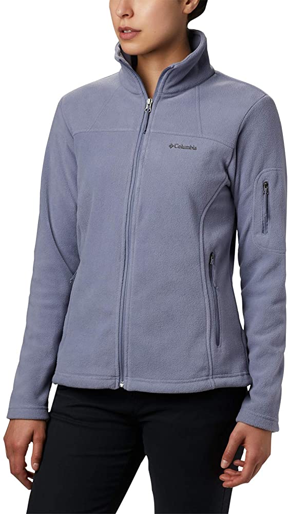 Columbia Women's Plus Size Fast Trek II Full Zip Soft Fleece Jacket, New Moon, 抓绒卫衣